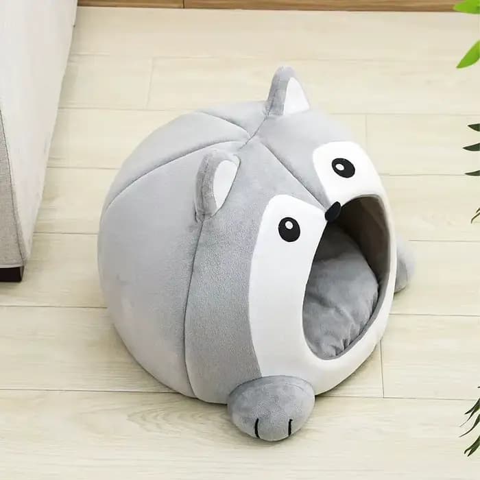 Lit-cave pour chat en peluche douce et super chaude