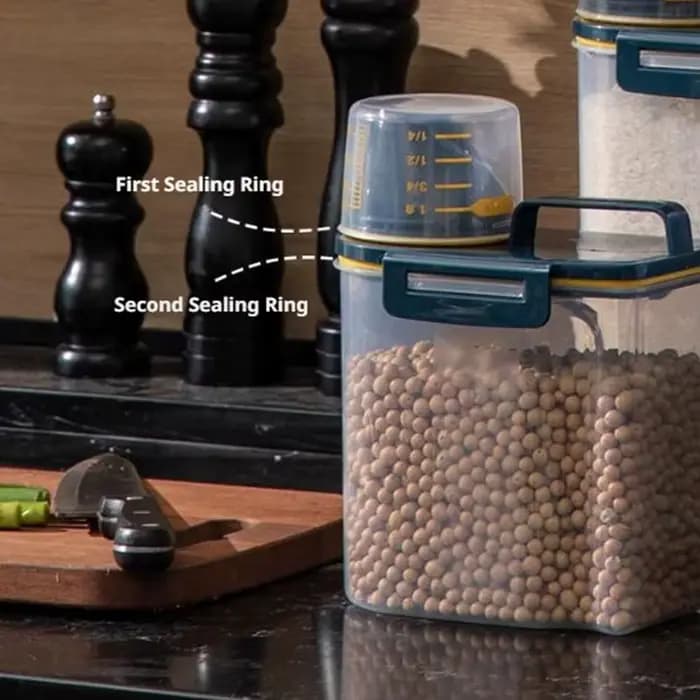 Conteneur à riz japonais hermétique pour aliments pour animaux de compagnie (chiens et chats) avec tasse graduée