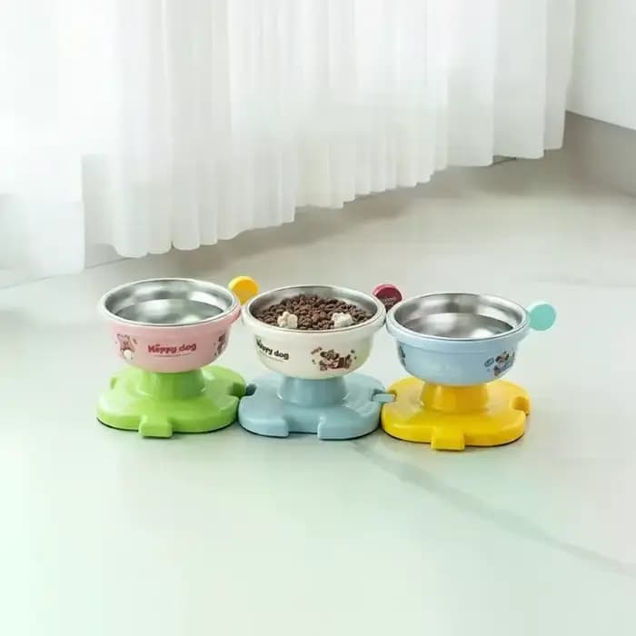 Bol pour animaux de compagnie en acier inoxydable durable avec hauteur réglable et antidérapant pour chats