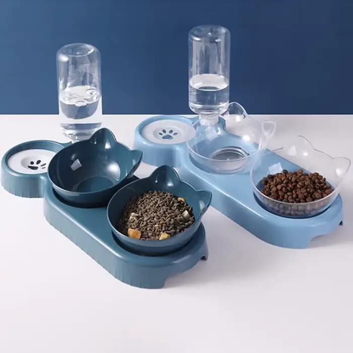 Mangeoire pour chat 3 en 1