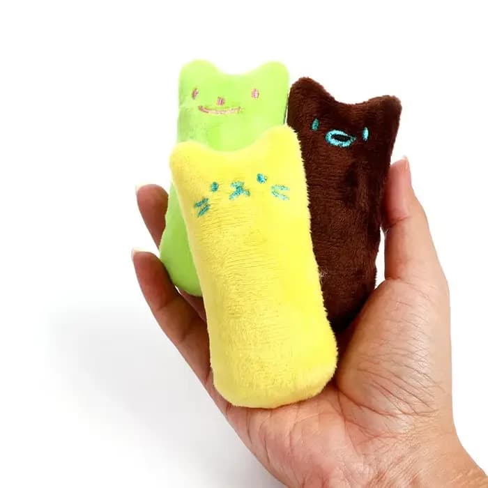 Jouet interactif en peluche à la catnip pour chats