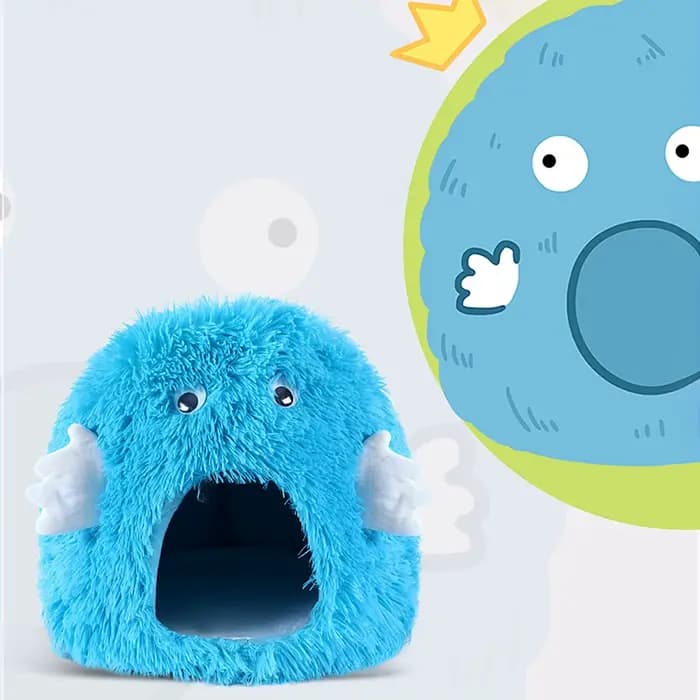 Mignon Monster Cartoon Warm Plush Cushion Basket