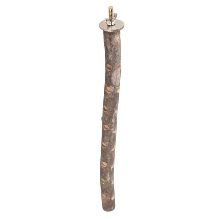 Support en bois naturel pour perroquets