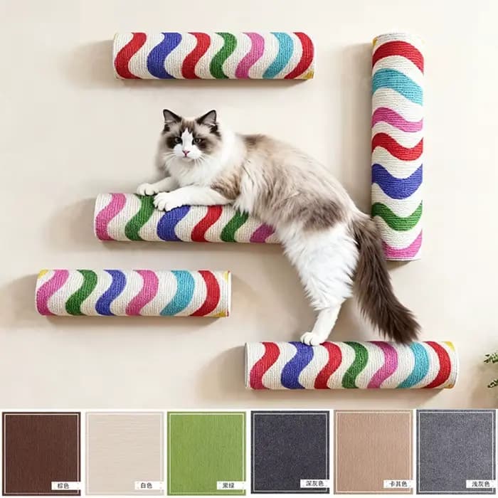 Griffoir mural auto-adhésif pour chats