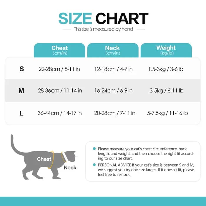 Harnais pour chat-harnais réglable anti-fuite pour chat