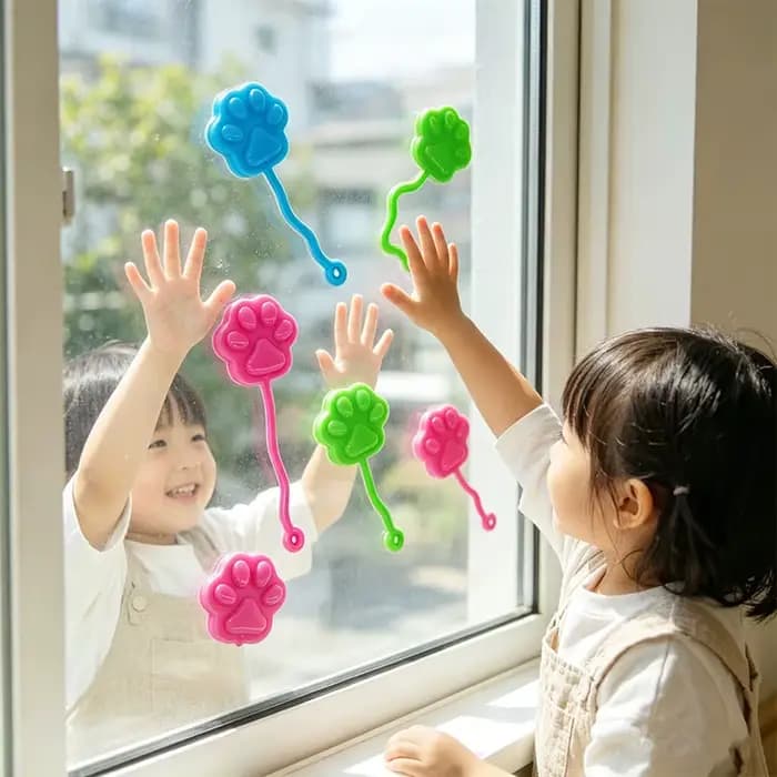 Lot de 20 mains collantes en forme de patte de chat