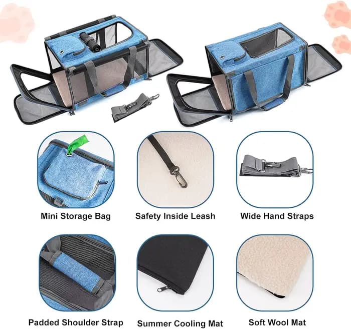 Transporteur pliable pour chat