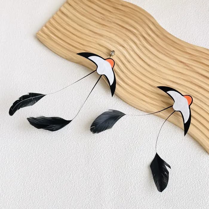 Jouet interactif pour chat, Simulation drôle de plume d'oiseau avec cloche, bâton de chat, jouet pour chaton, baguette Teaser, fournitures pour animaux de compagnie