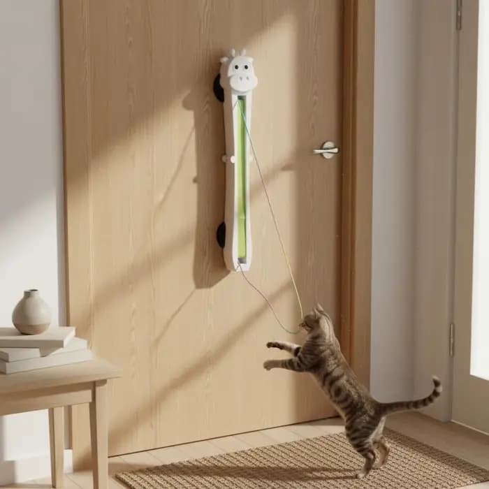 Jouet interactif automatique pour chat avec corde volante, jouet électronique pour chaton, jouet à ficelle pour chat d'intérieur, fournitures de divertissement pour animaux de compagnie