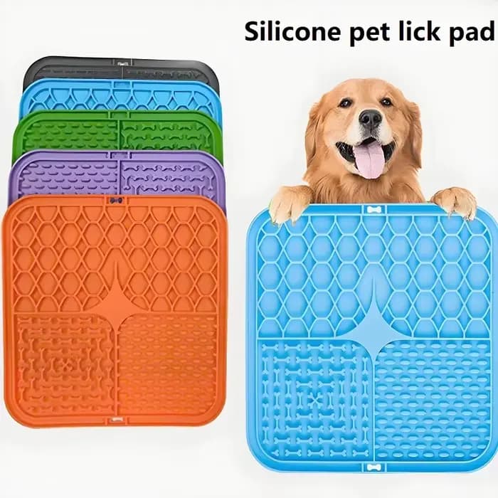Tapis en Silicone pour animaux de compagnie, assiette de nourriture lente pour chiens, bain, distraction, ventouse, entraînement alimentaire, fournitures d'alimentation pour chiens