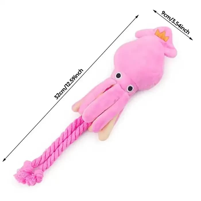 Jouet en peluche en forme de pieuvre pour animaux de compagnie