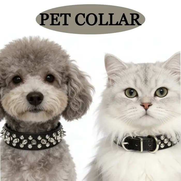 Collier en cuir pour animaux de compagnie, 1 pièce, pour mini chiens et chats, style punk avec design à rivets, empêche les animaux de se chahuter et de se mordre.