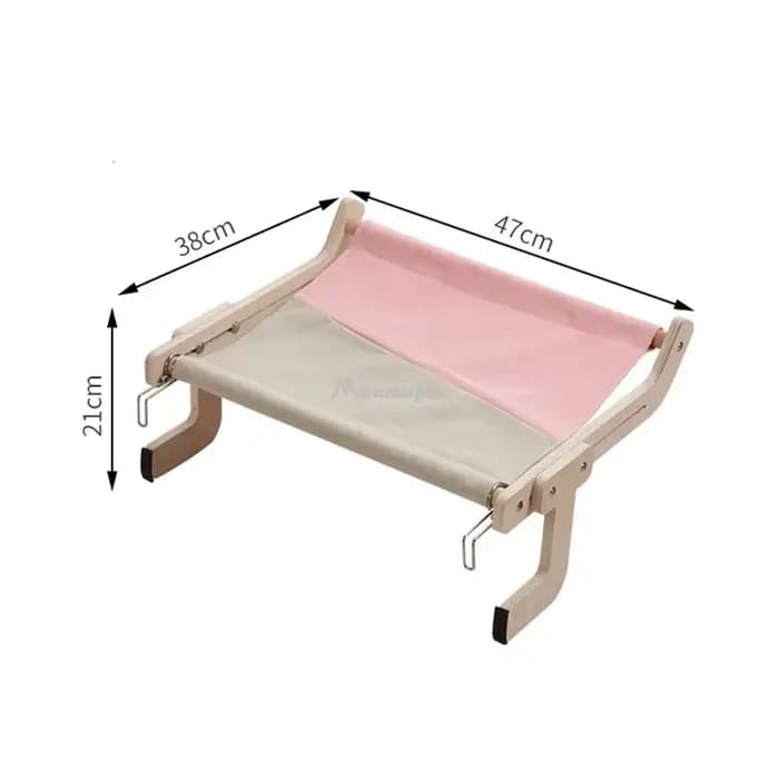 Perchoir de fenêtre en bois pour chat, assemblage de lit de face, polymères pour animaux de compagnie, siège ensoleillé confortable, hamac monté, étagère aérienne pour animaux de compagnie, lits de ac