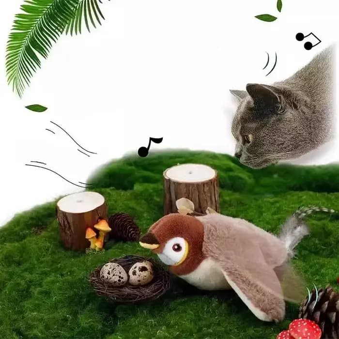 Jouet électrique en peluche pour chat