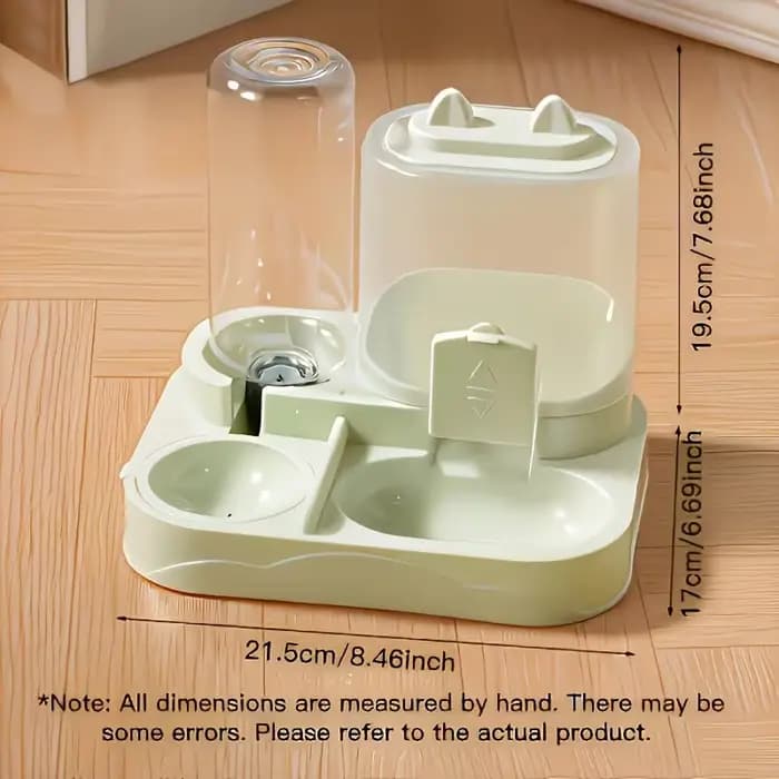 Distributeur d'eau et de nourriture 2 en 1 pour animaux de compagnie
