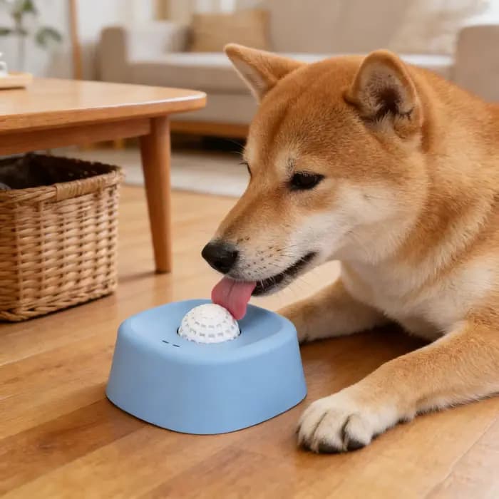 Bol de léchage pour chien à alimentation lente, boule anti-déversement, distributeur de friandises liquides sans désordre pour yaourt, bouillon d'os, jouet d'alimentation pour chiens
