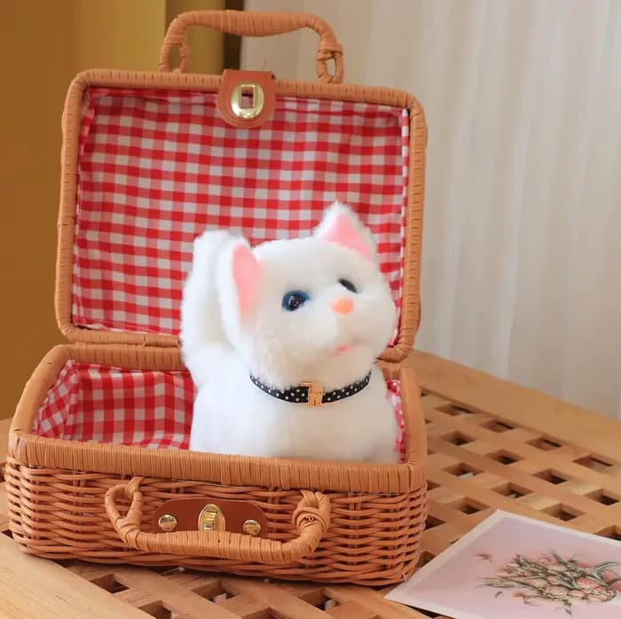 Jouet en peluche chat qui marche