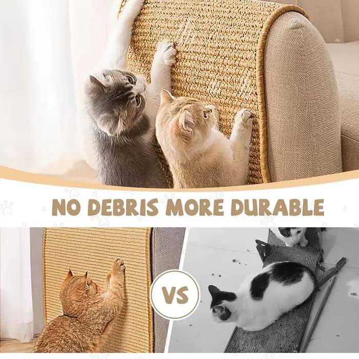 Tapis à gratter pour chat en rotin