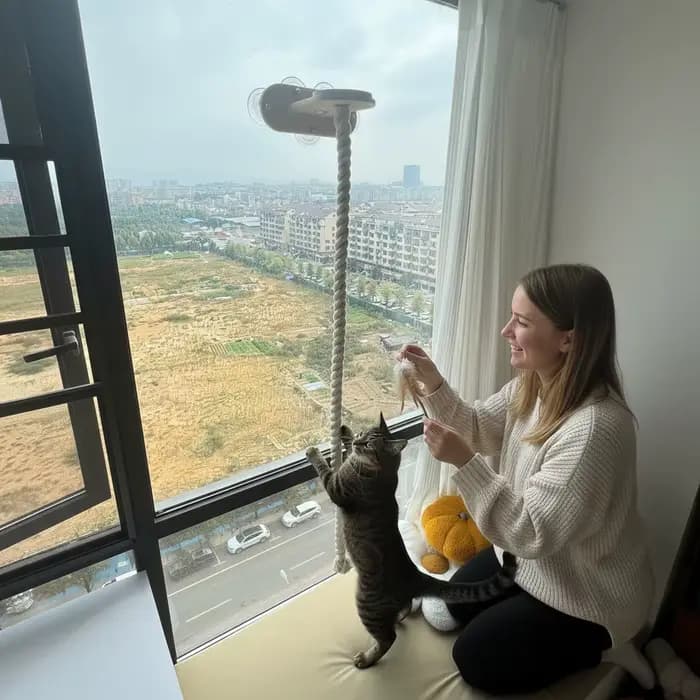 Gratte-chat mural – Corde de Jute épaisse
