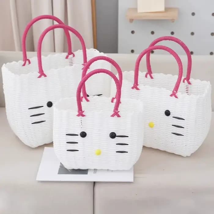 Sac tissé en PVC chat mignon