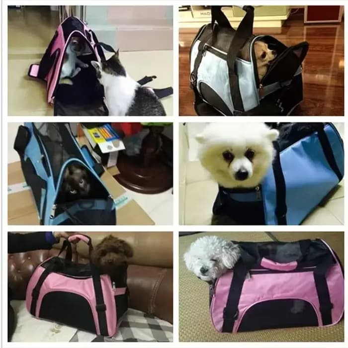 Sacs de Transport portables pour chiens et chats, sacs de Transport en maille respirants pour petits chiens, sac à main pliable pour chats, sac de voyage pour animaux de compagnie, sac de Transport
