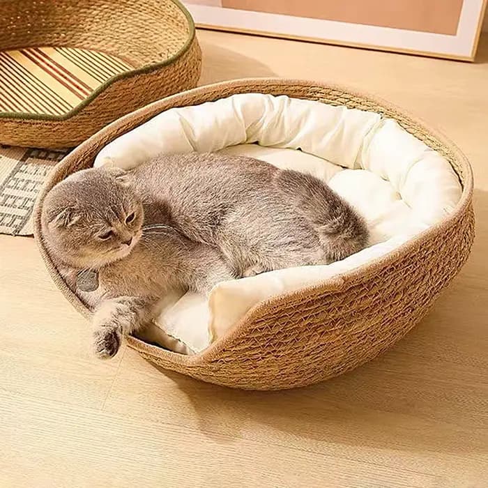 Panier pour chat en corde de coton