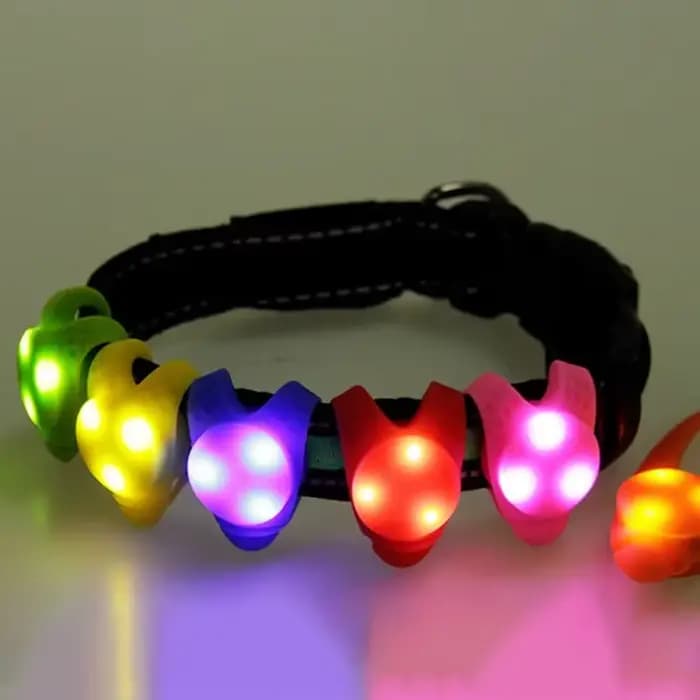 Accessoires LED pour animaux de compagnie : Pendentif lumineux en silicone pour chiot