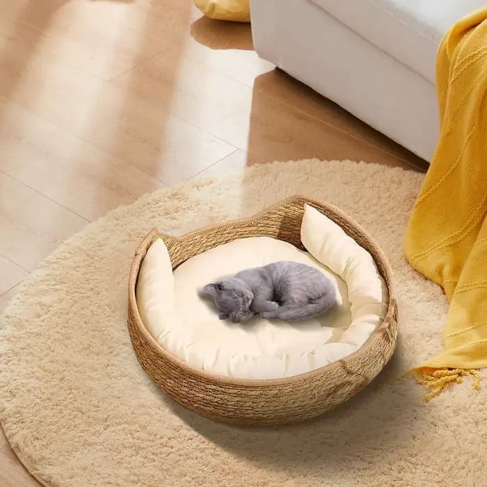 Panier pour chat en corde de coton
