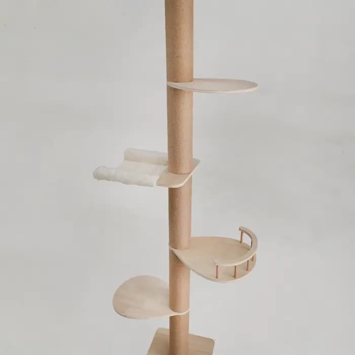 Arbre à chat de luxe en chêne massif
