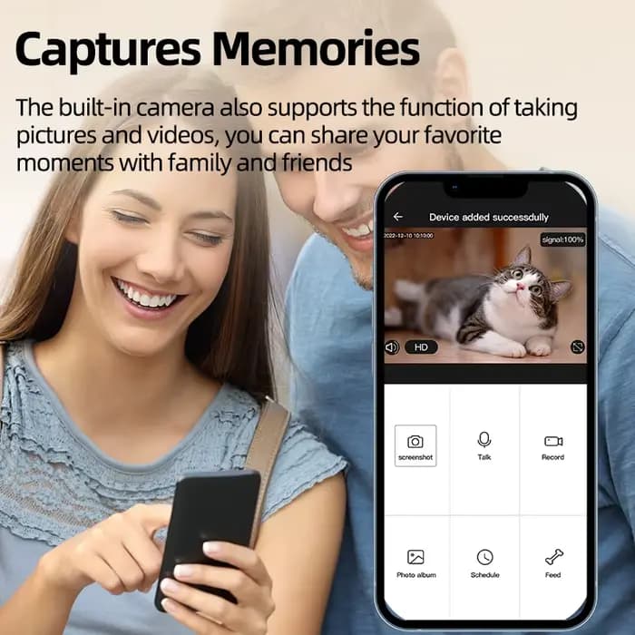 ROJECO 3L mangeoire automatique pour animaux de compagnie avec distributeur de nourriture pour chat intelligent Carmen pour chiens mangeoires rechargeables WIFI pour chats alimentation à distance
