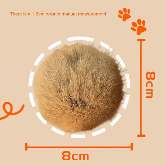 Jouet pour chat : Boule de fourrure de lapin véritable