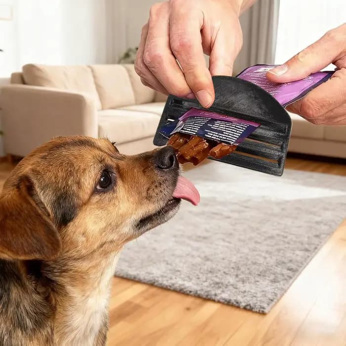 Distributeur de nourriture pour chat en sachet