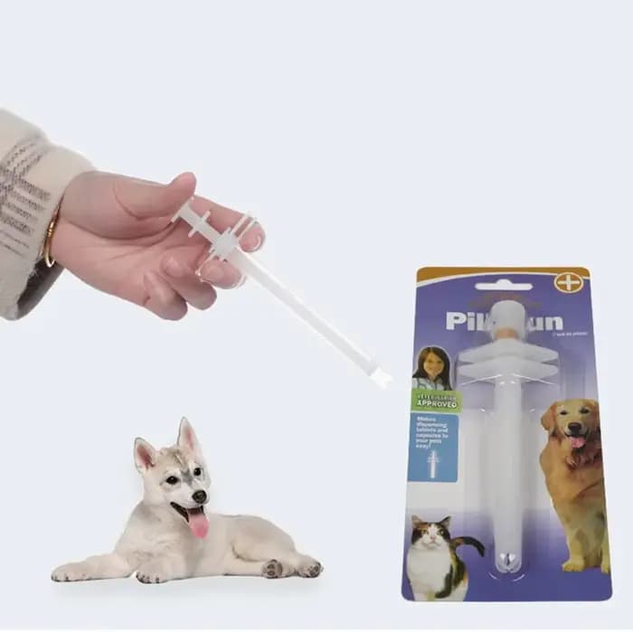 Seringue pour animaux de compagnie chat chien médecine mangeoire comprimé pilule pistolet