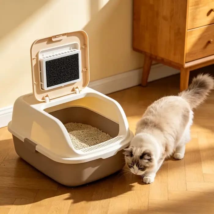 Filtre en coton à charbon actif pour litière pour chat, 3 pièces, remplacement pour un nettoyage plus efficace