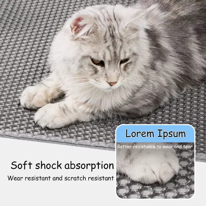 60CMX90CM tapis à litière pour chat imperméable Double couche bac