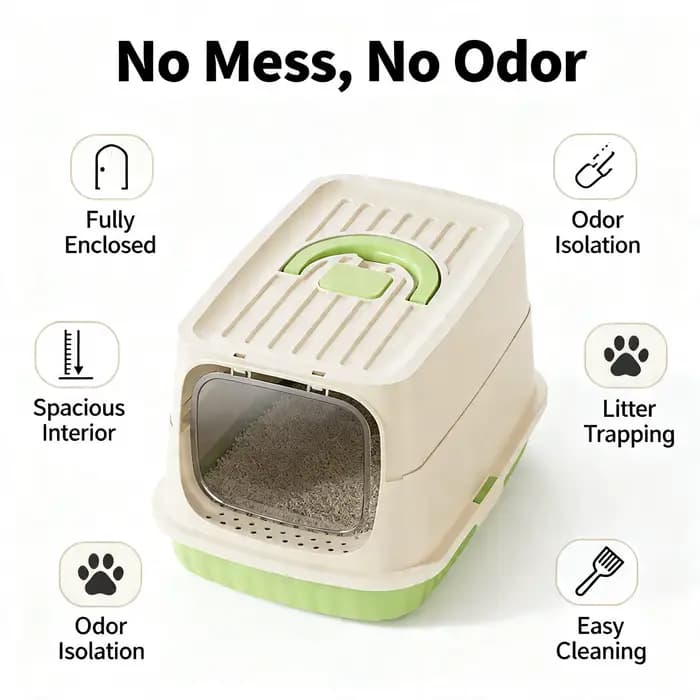 Bac à litière pour chat portable