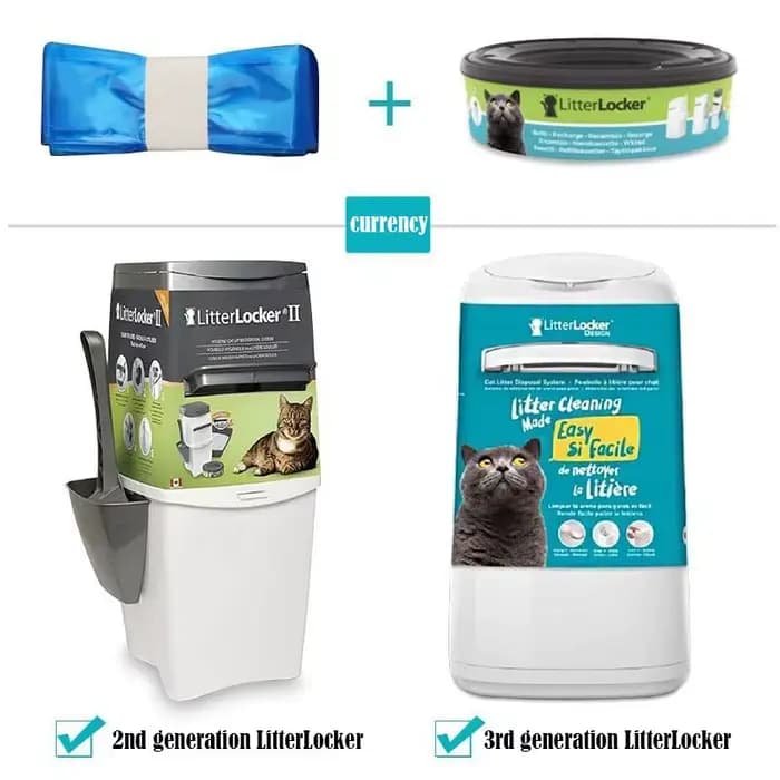 LitterLocker-Sac poubelle puant pour toilettes pour chat