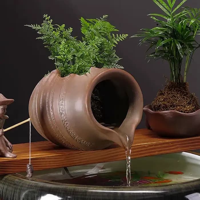 Fontaine à eau en céramique pour aquarium