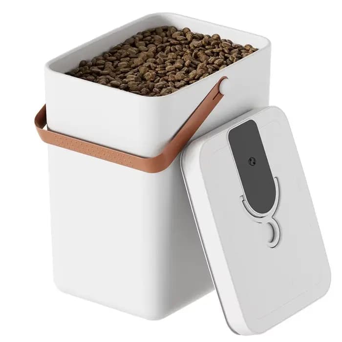 Conteneur de stockage des aliments pour animaux de compagnie sous vide 13L grande capacité scellé bac à serrure fraîche
