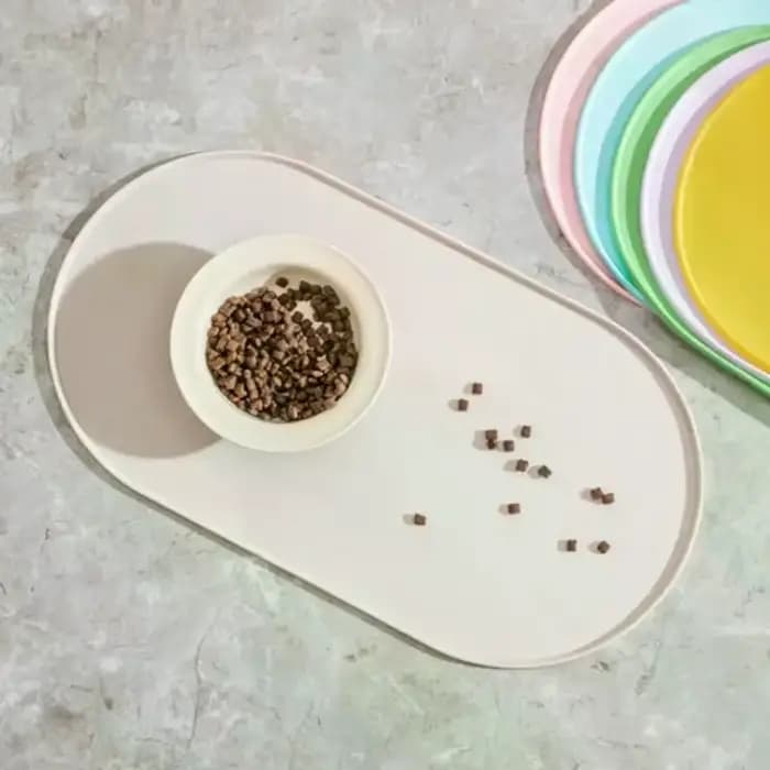 Tapis d'alimentation pour chat avec design antidérapant et imperméable