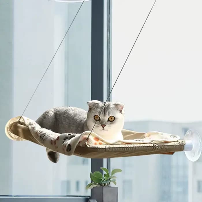 Hamac suspendu pour chat à ventouse