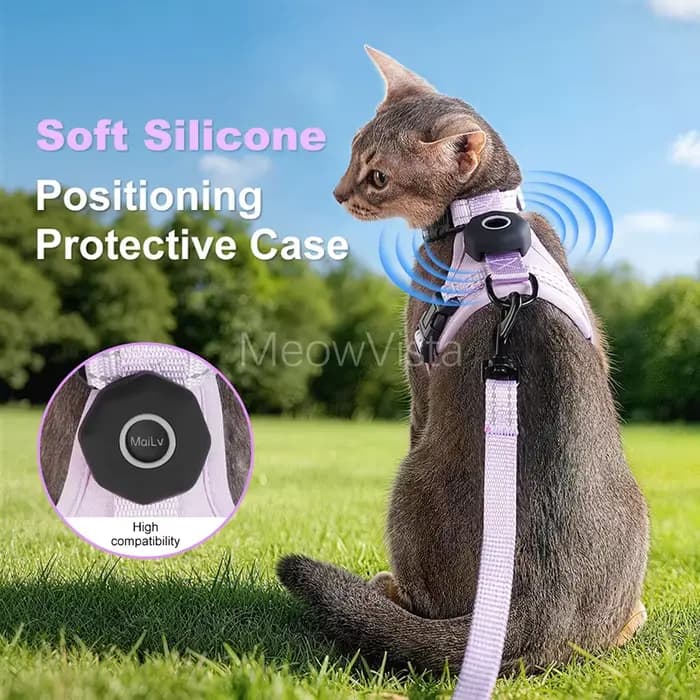 Harnais anti-évasion pour chat avec support AirTag