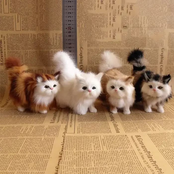 Jouets en peluche de chat de Simulation mignon