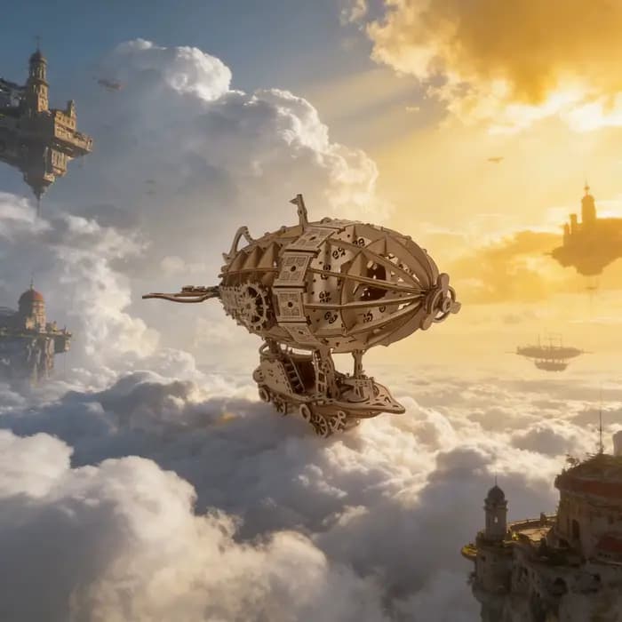 Kit de modèle de puzzle 3D en bois pour dirigeable