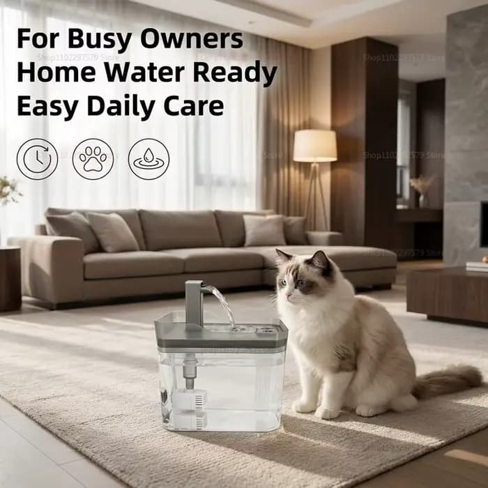 Fontaine à eau pour chat avec filtre automatique