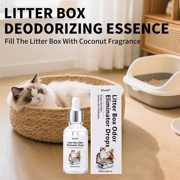 Gouttes désodorisantes pour litière