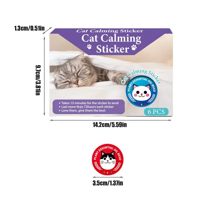 Calme pour chats 6X patchs sédatifs à dégagement rapide