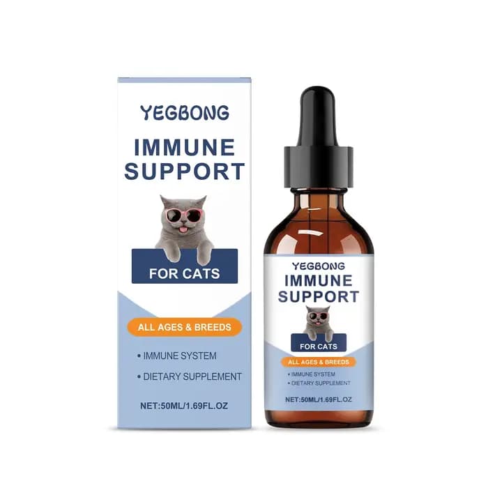 Yegbong 50 ml supplément vitaminique pour chat soins quotidiens pour aider à la nutrition, favoriser la croissance et soutenir la récupération du chat, gouttes de soins vitaminiques