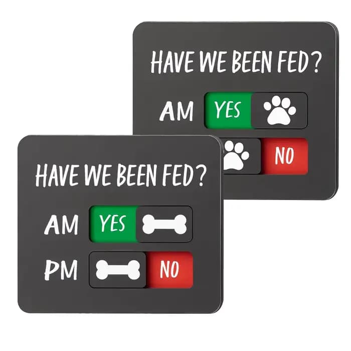 Tableau magnétique de suivi des repas pour chat et chien
