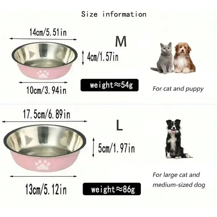 Bol pour chat bassin pour chien en acier inoxydable nouveau imprimé fournitures pour animaux de compagnie bol